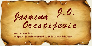Jasmina Orestijević vizit kartica